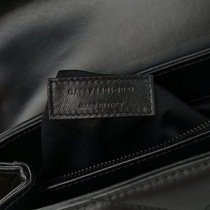 Saint Laurent Calfskin Y Quilted Monogram Monochrome Toy Loulou Crossbody Bag Black 8 of 10