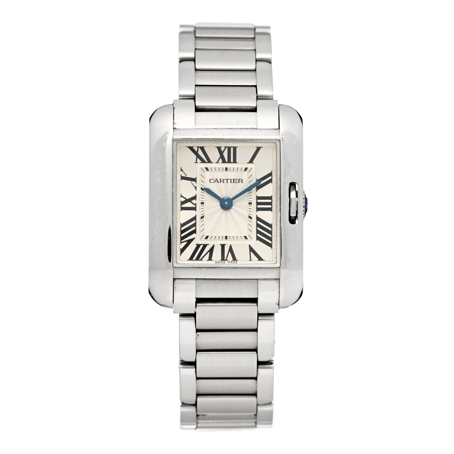 Cartier Stainless Steel 23mm Tank Anglaise Quartz Watch 1 of 5