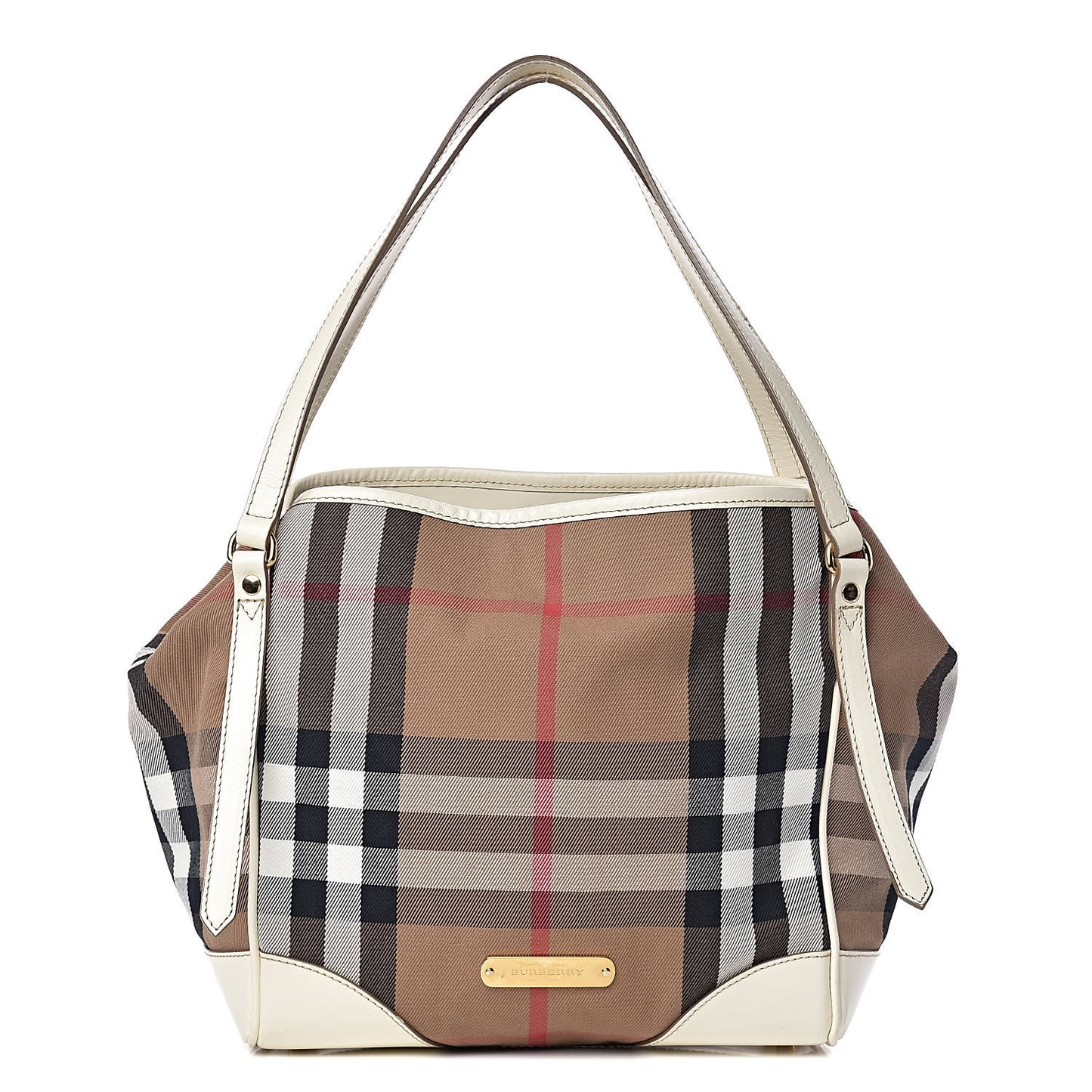 House Check Small Canterbury Tote White