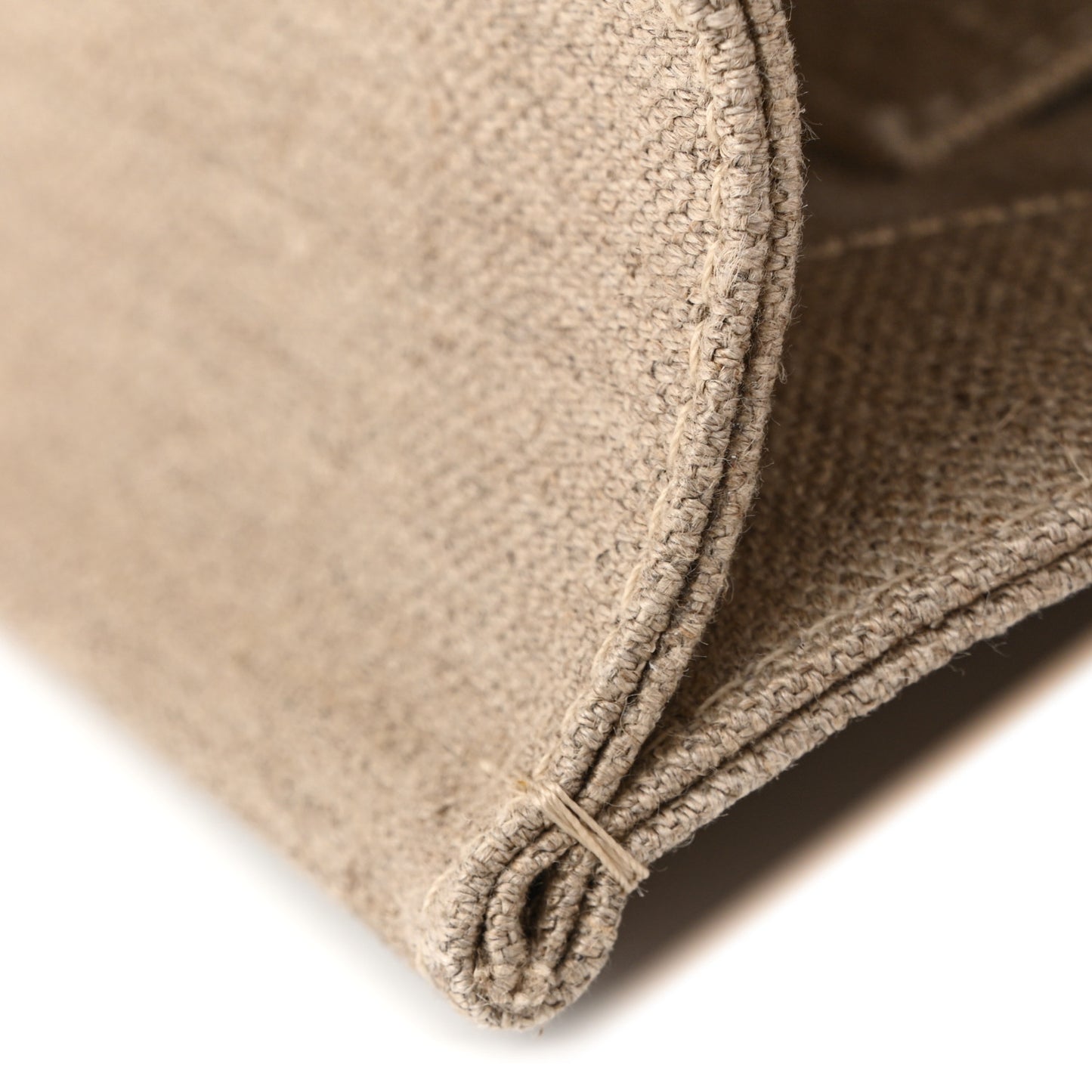 Linen Calfskin Medium Woody Ribbon Tote Blushy Beige