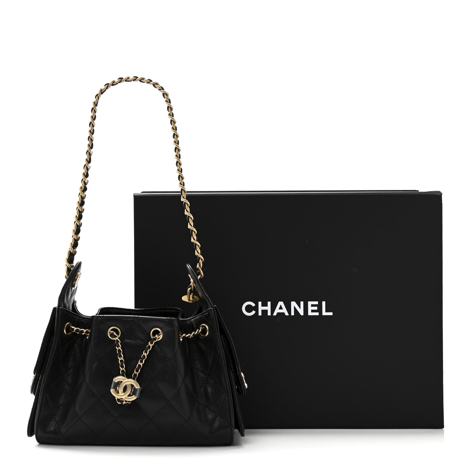 Chanel Caviar Quilted Mini Chanel 25 Handbag Black 10 of 10