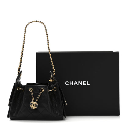 Chanel Caviar Quilted Mini Chanel 25 Handbag Black 10 of 10