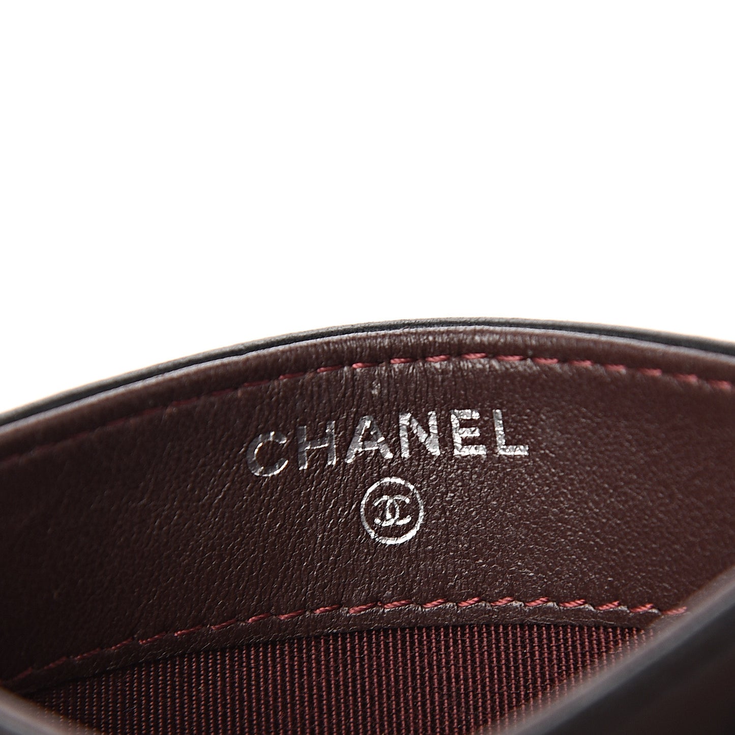 Lambskin Quilted Card Holder Black