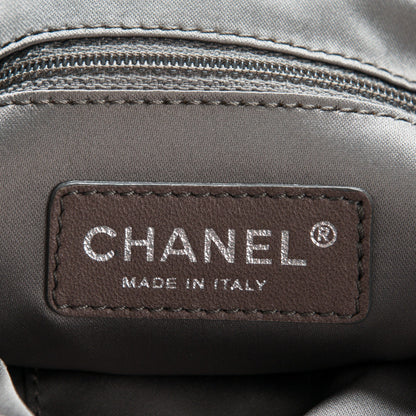 Chanel Vinyl Graphic Edge Tote Black 6 of 7