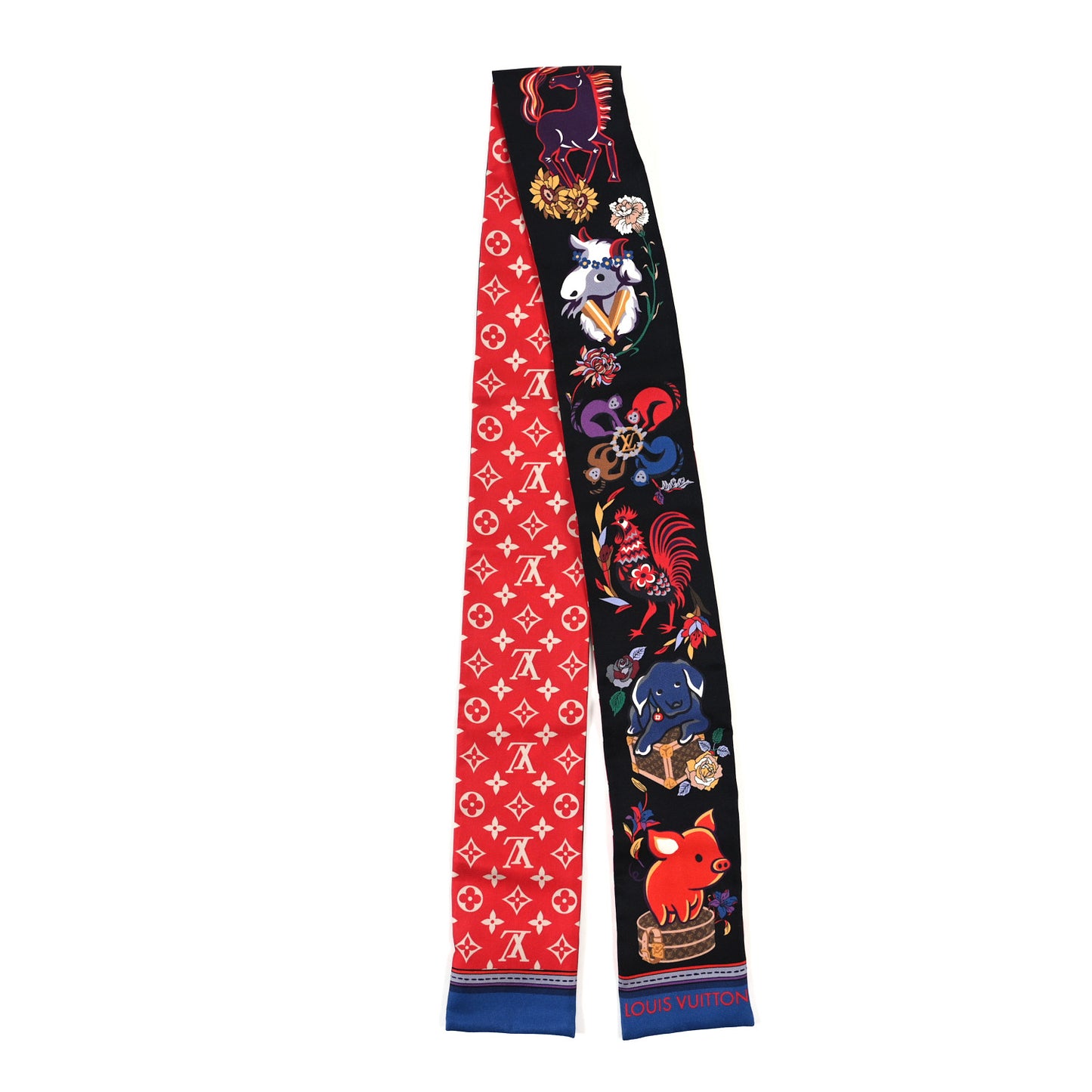 Silk Monogram Superstition Bandeau Black