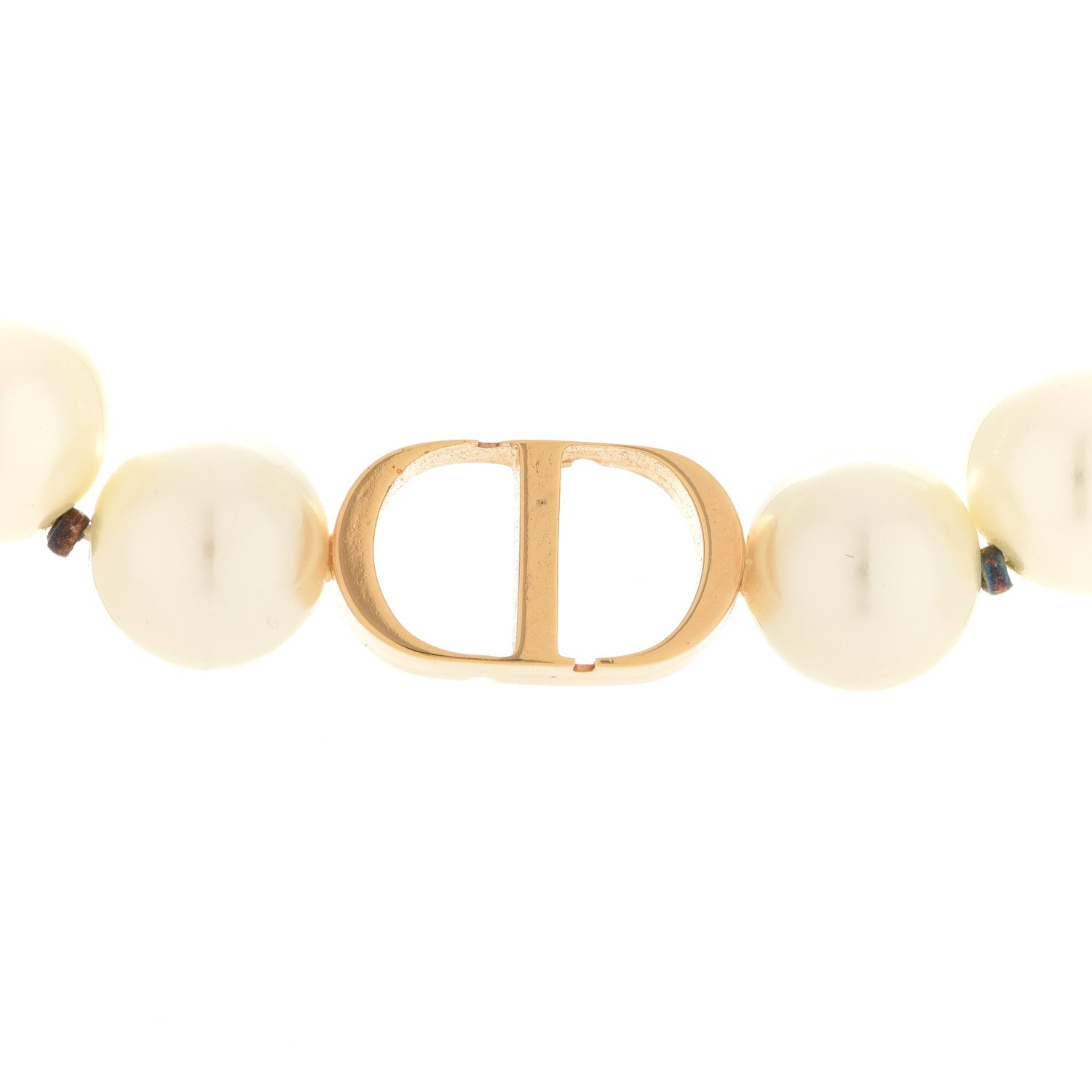 Christian Dior Pearl 30 Montaigne Choker Necklace Gold 4 of 7