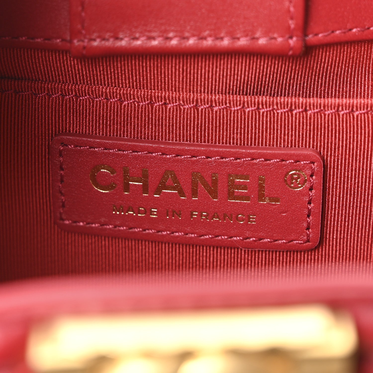 Chanel Calfskin Quilted Boy Bucket Bag Red 6 of 10