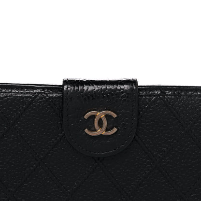 Chanel Caviar Stitched French Wallet Black 11 of 16