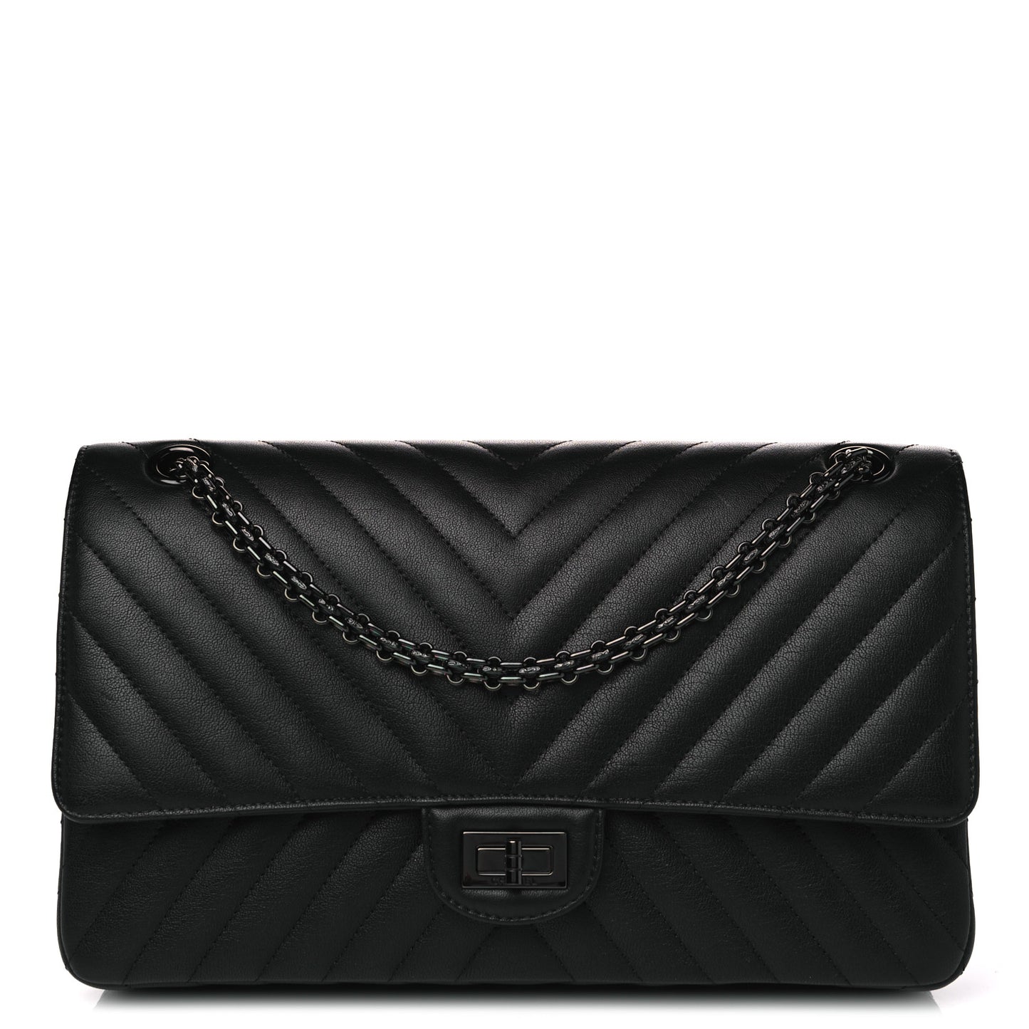 Sheepskin Chevron Quilted 2.55 Reissue 226 Flap So Black
