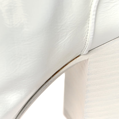 Chanel Shiny Crumpled Calfskin CC Cap Toe Short Boots 40.5 White 10 of 10