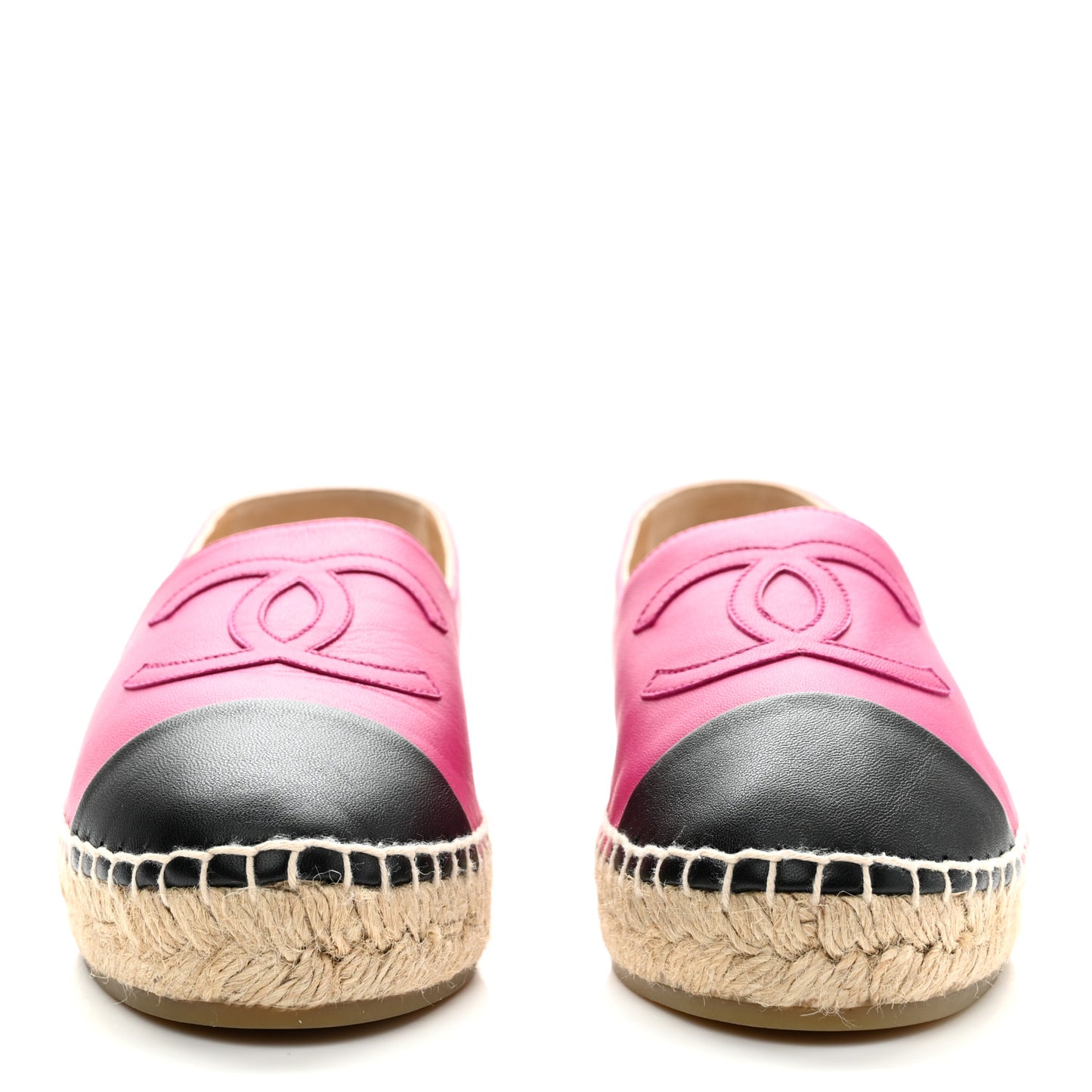Lambskin CC Espadrilles 39 Fuchsia Black