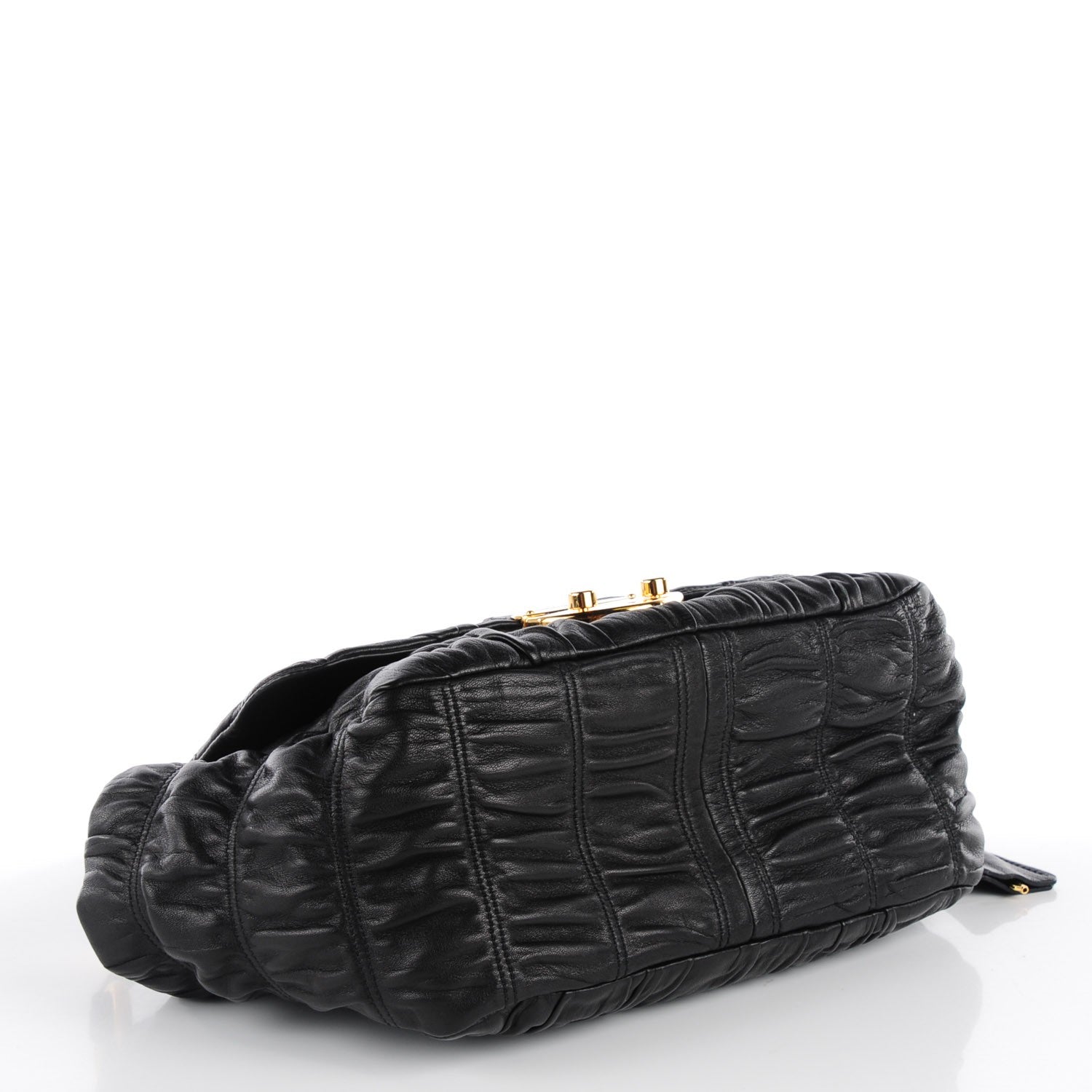 Prada Nappa Dressy Gaufre Flap Bag Nero Black 4 of 8