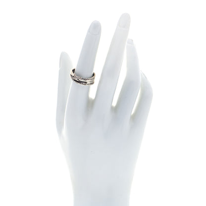 David Yurman Sterling Silver Diamond X Crossover Ring 54 6.75 2 of 4