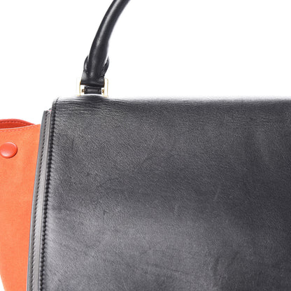 Celine Smooth Calfskin Suede Medium Tri-Color Trapeze Flamingo 16 of 21