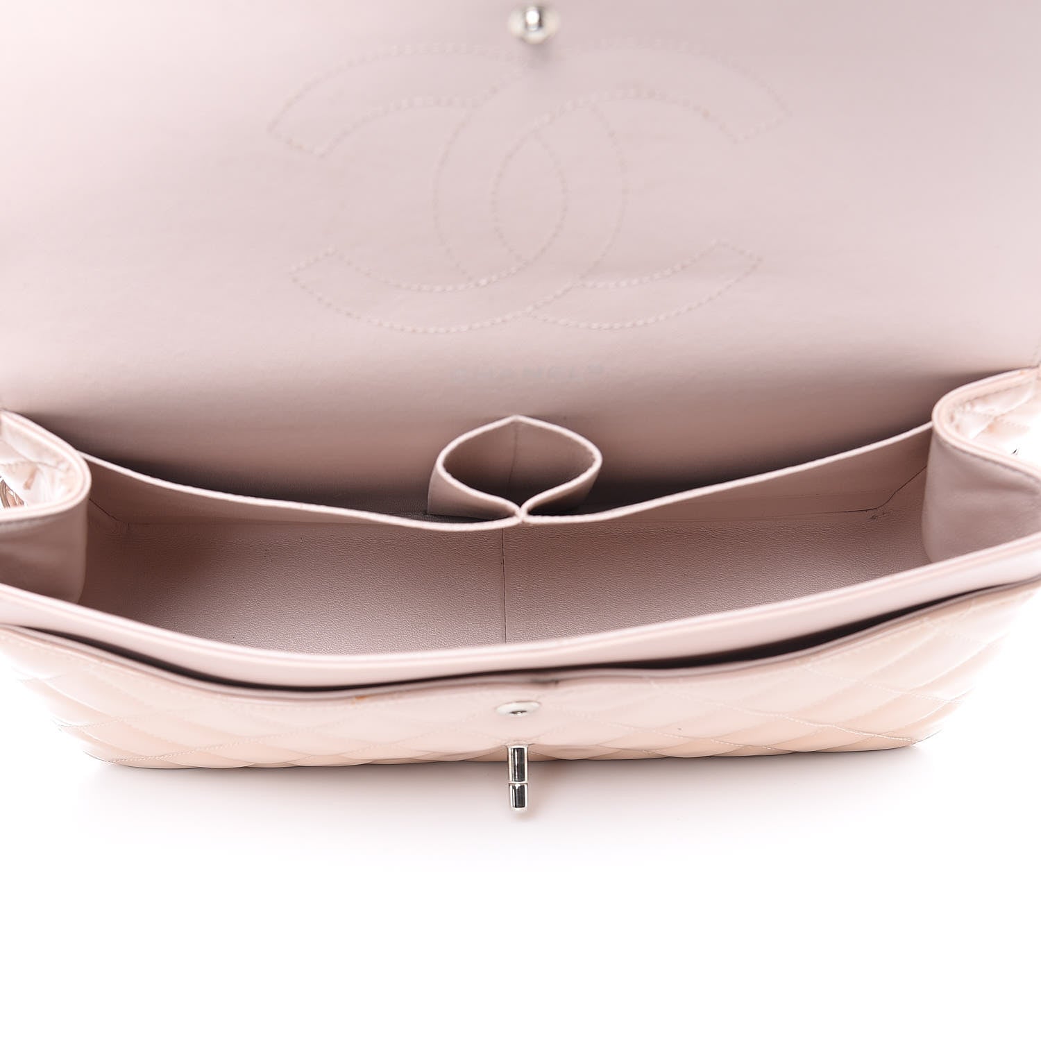 Chanel Patent Quilted Jumbo Double Flap Light Pink 5 of 15