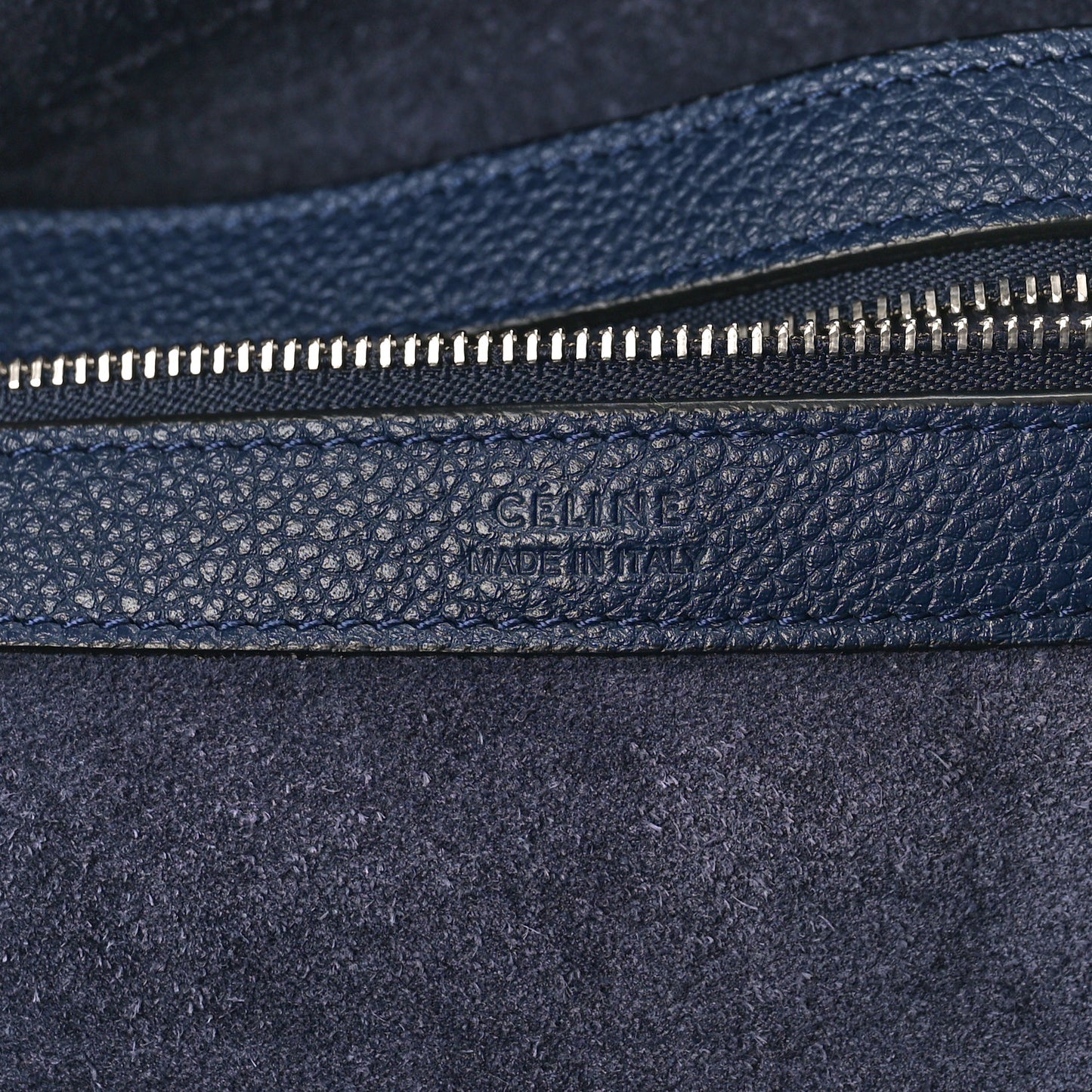 Soft Grained Calfskin Small Belt Cabas Phantom Dark Blue