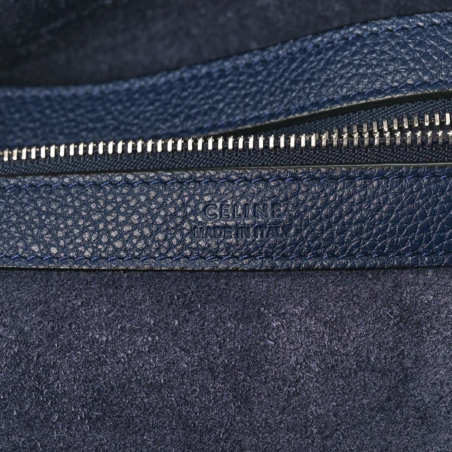 Celine Soft Grained Calfskin Small Belt Cabas Phantom Dark Blue 6 of 11