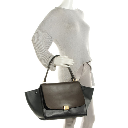 Celine Smooth Calfskin Large Tri-Color Trapeze Anthracite 4 of 9