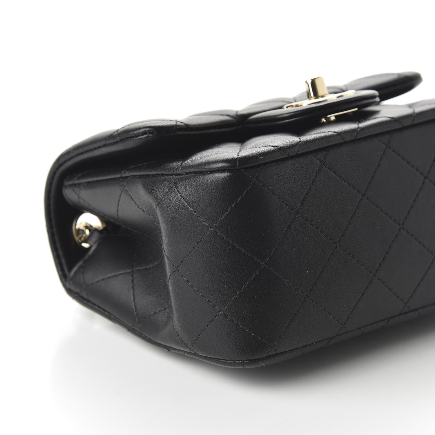 Chanel Lambskin Quilted Mini Square Flap Black 6 of 10