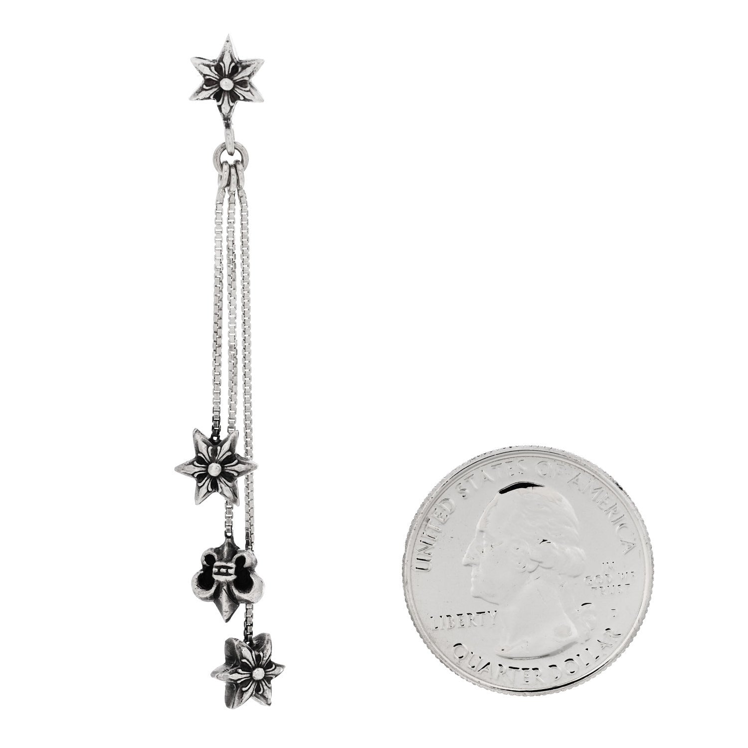Chrome Hearts Sterling Silver Jojo Drop Earring 1861971 – FASHIONPHILE