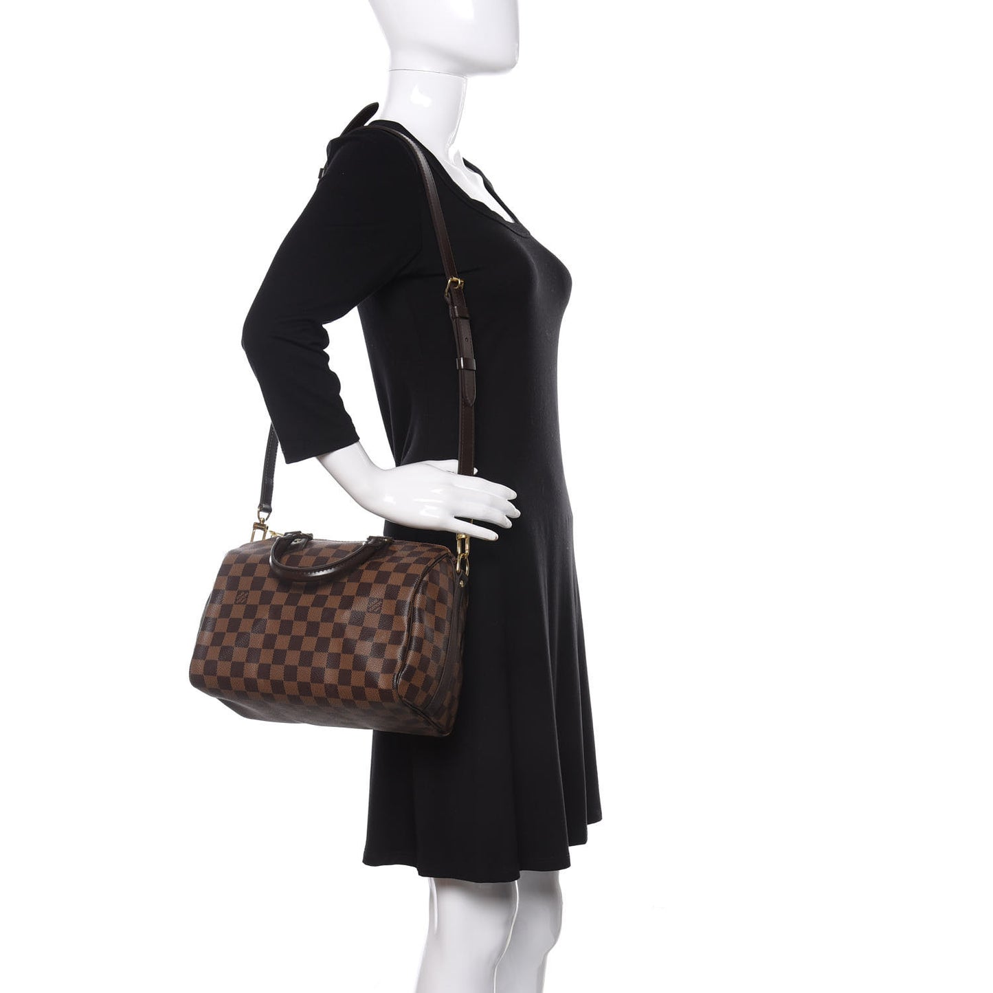 Damier Ebene Speedy Bandouliere 25