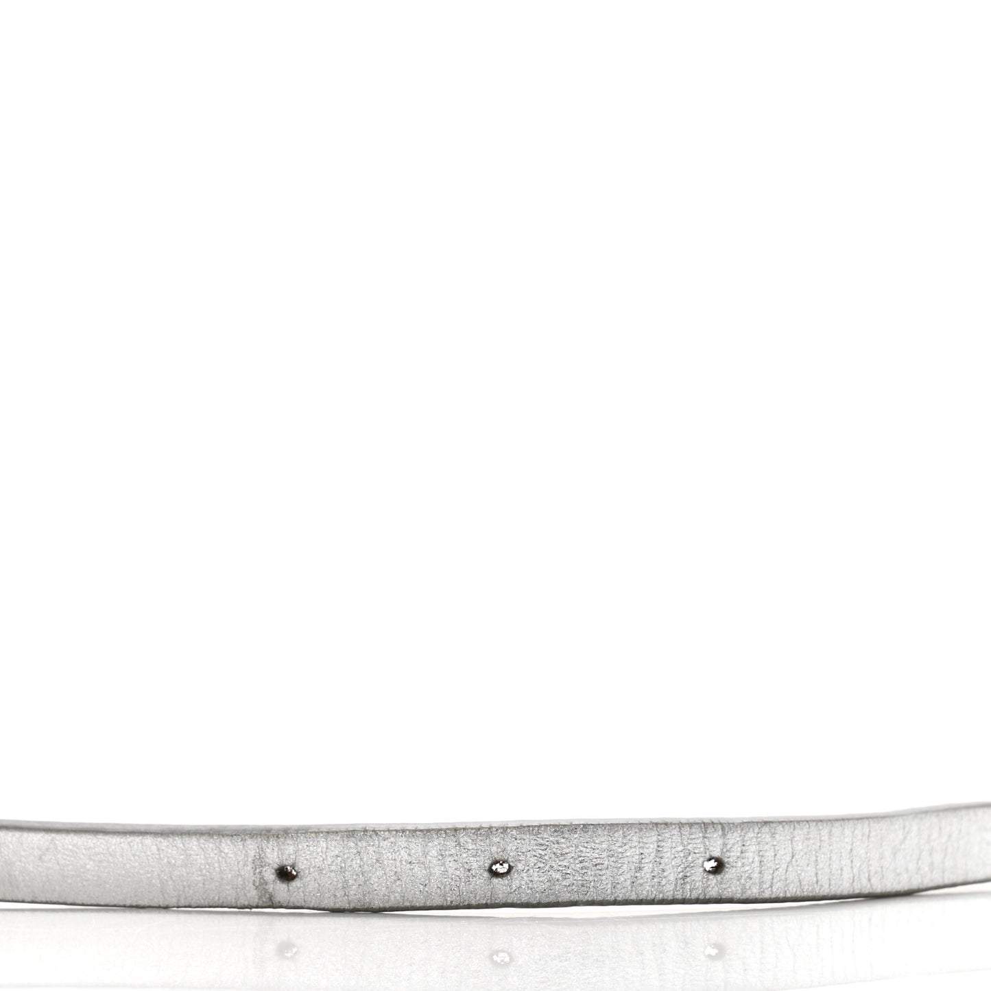 Metallic Calfskin Metal CC Chain Belt 80 32 Silver