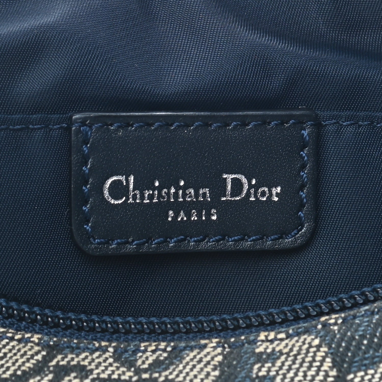 Christian Dior Monogram Shoulder Bag Pochette Blue 5 of 10
