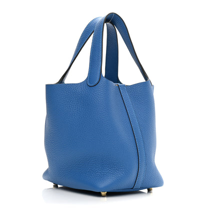 Hermes Taurillon Clemence Picotin Lock 18 PM Mykonos 3 of 10