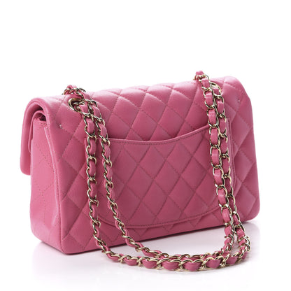 Chanel Caviar Quilted Small Double Flap Pink 3 of 10