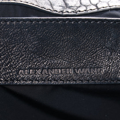 Alexander Wang Pebbled Lambskin Rocco Navy Gold Hardware 6 of 8
