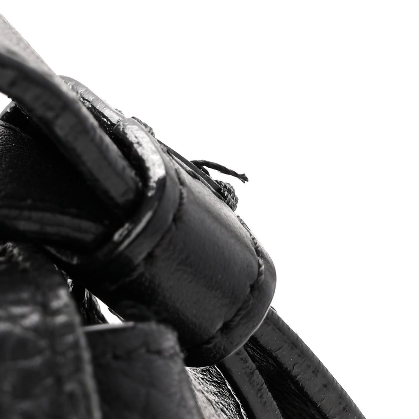Pebbled Calfskin Double Sided PS Courier Bag Black