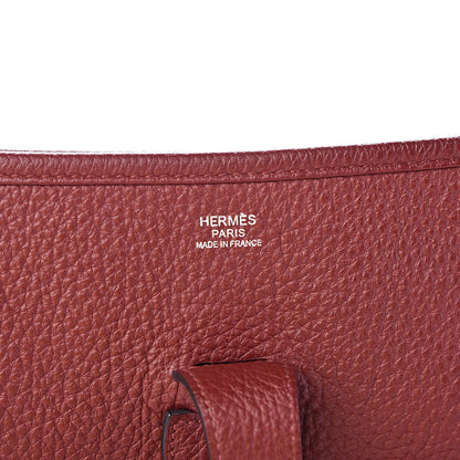 Hermes Taurillon Clemence Evelyne III GM Rouge H 6 of 10