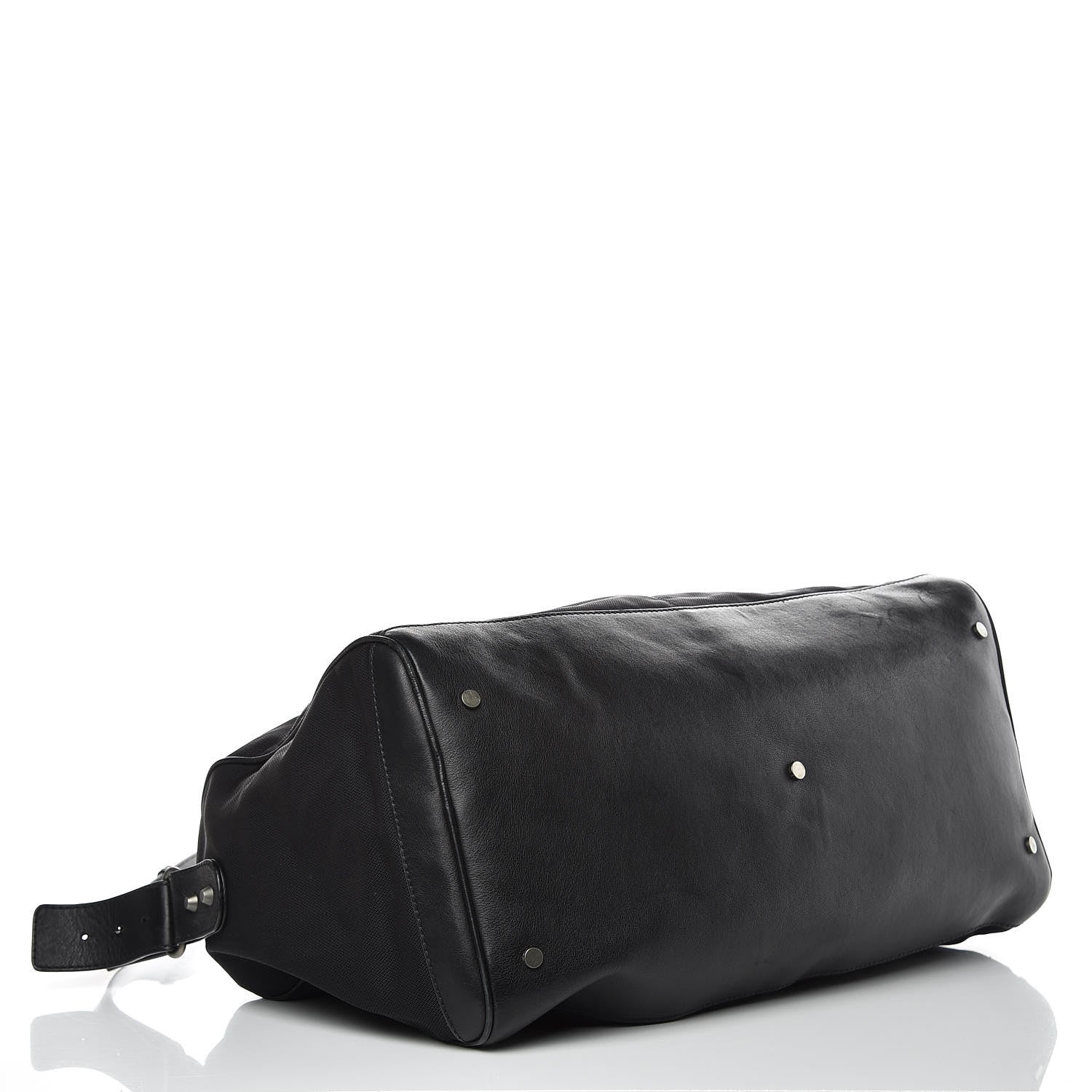 Balenciaga Nylon Agneau Classic Hardware Small Squash Duffle Bag Black 4 of 13