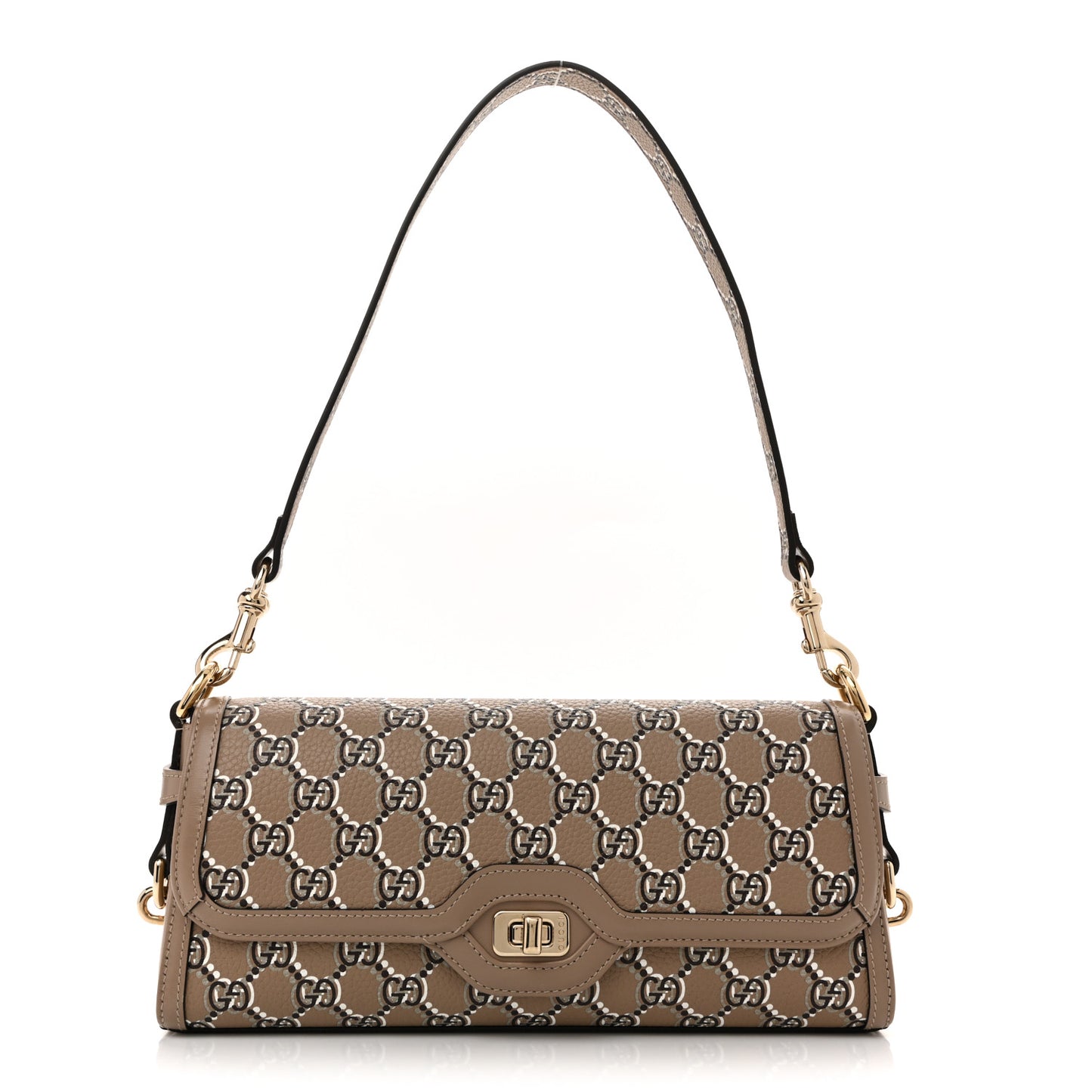 GG Shadow Monogram Small Luce Shoulder Bag Beige Beige