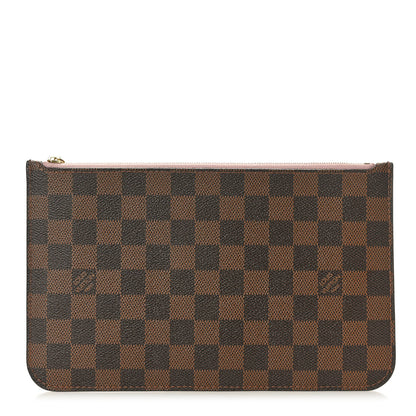 Louis Vuitton Damier Ebene Neverfull MM GM Pochette Rose Ballerine 1 of 7