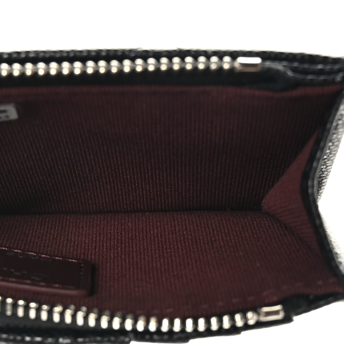 Caviar Quilted Flap Zip Card Holder Black