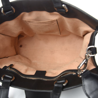 Gucci Calfskin Web Stripe Large Dionysus Tote Bag Black 5 of 12