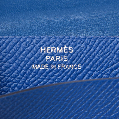 Hermes Epsom Bearn Card Holder Wallet Bleu Zellige 6 of 7