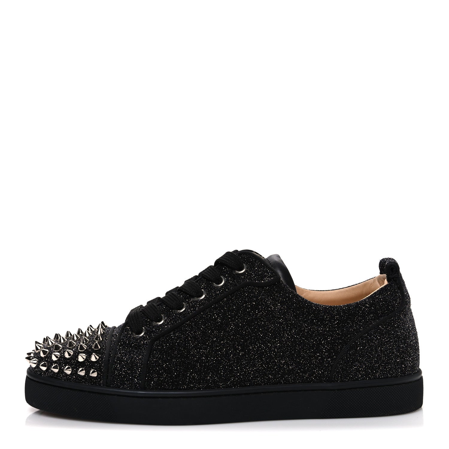 Christian Louboutin Crosta Womens Vieira Spiked Flat Comete Sneakers 41 Black 1 of 10