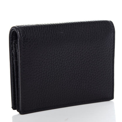 Gucci Pebbled Calfskin Animalier Card Case Black 3 of 7