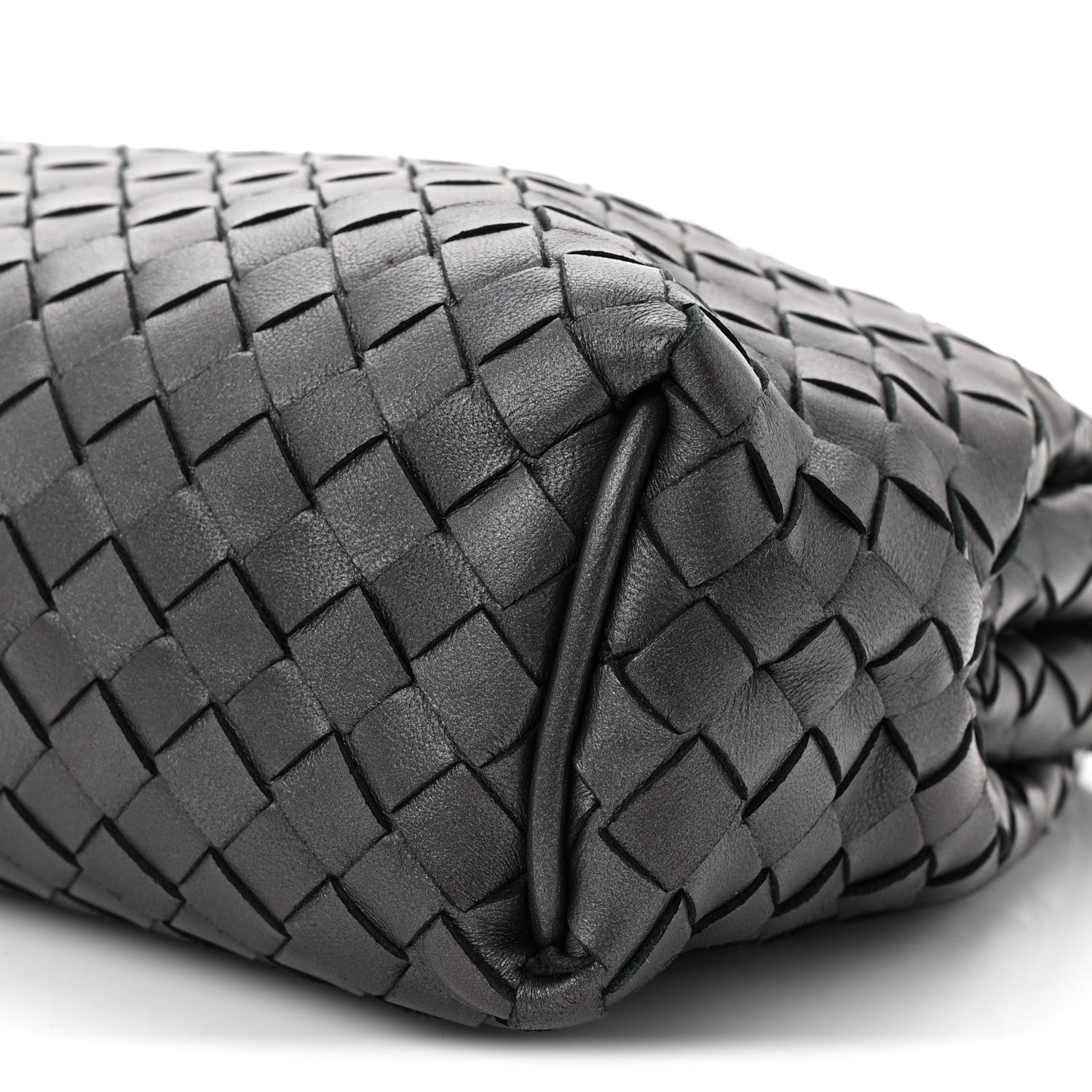 Bottega Veneta Nappa Intrecciato The Lauren 1980 Clutch Argento