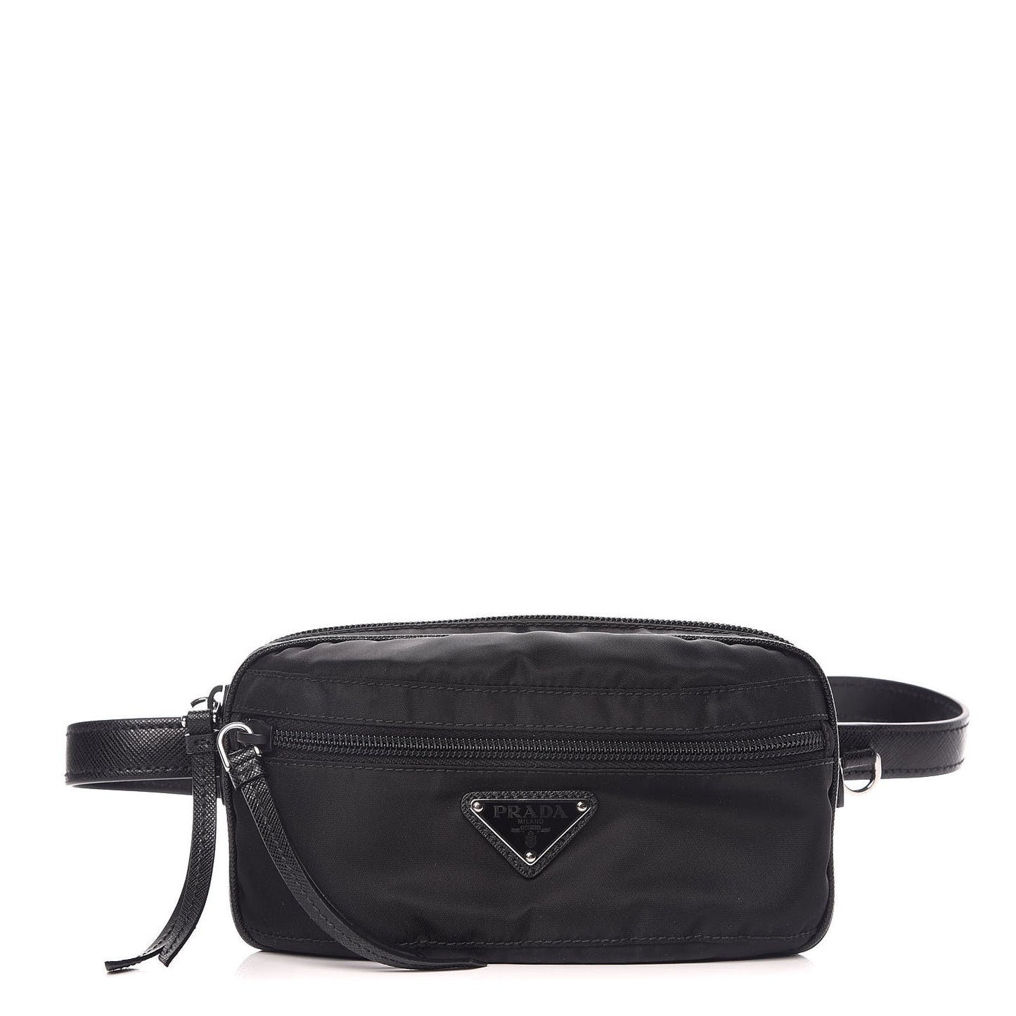 Tessuto Nylon Saffiano Belt Bag Black