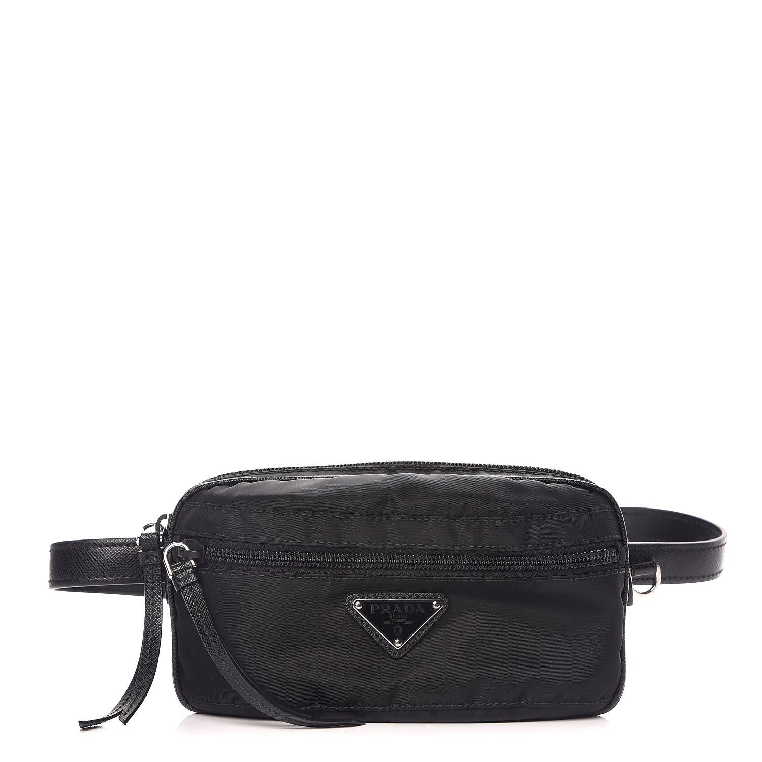 Prada Tessuto Nylon Saffiano Belt Bag Black 1 of 10