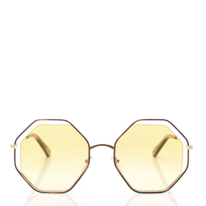 Chloe Octagonal Sunglasses CE132S Havana Yellow 2 of 7