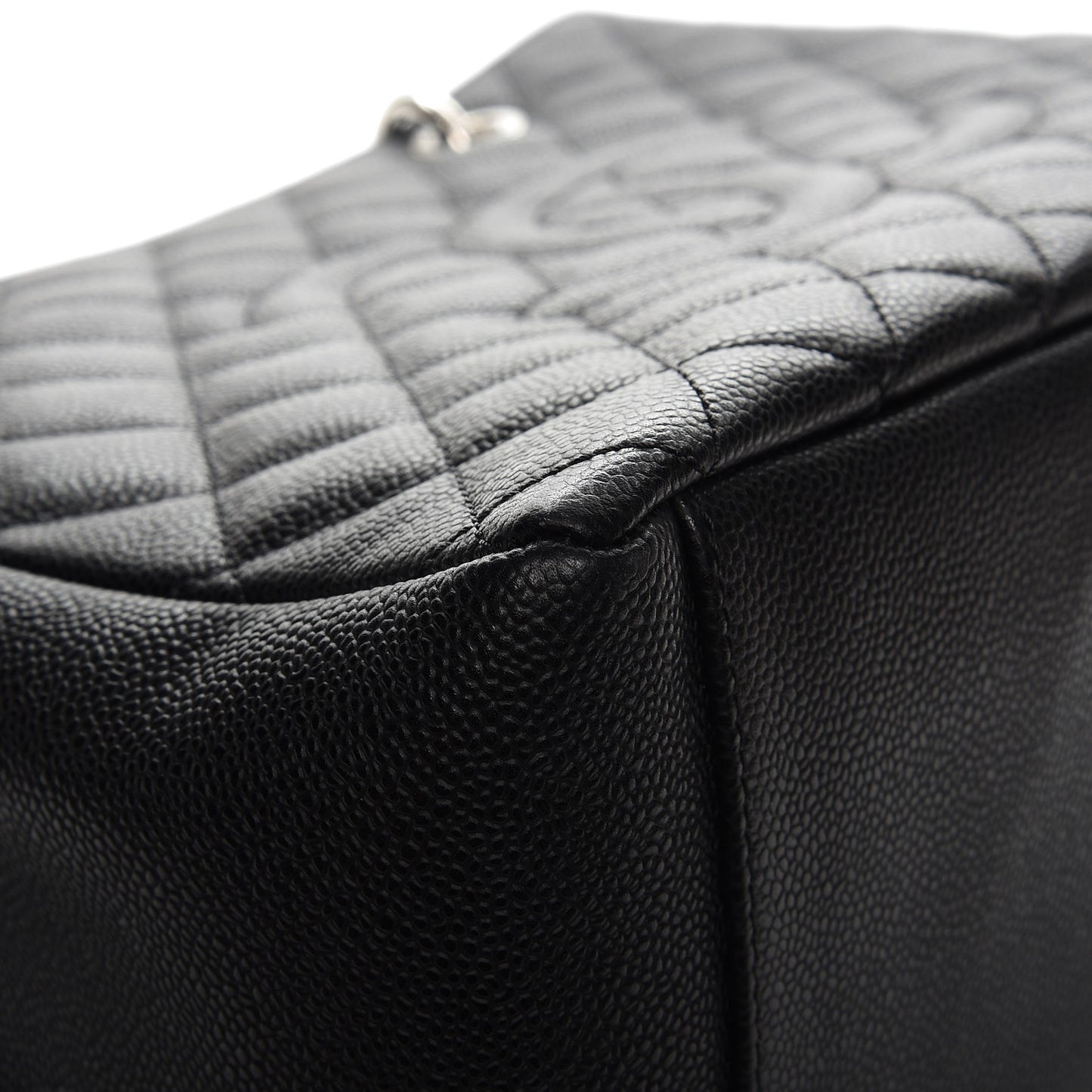 Caviar Quilted Grand Shopping Tote GST Black