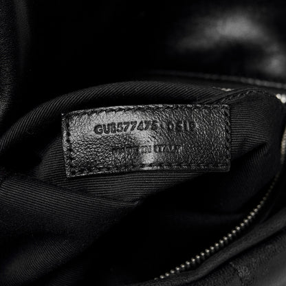 Saint Laurent Lambskin Quilted Toy Loulou Puffer Monogram Chain Satchel Black 8 of 11