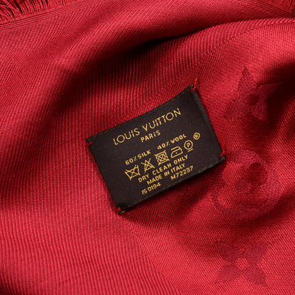 Louis Vuitton Silk Wool Monogram Shawl Pomme D'Amour 4 of 4
