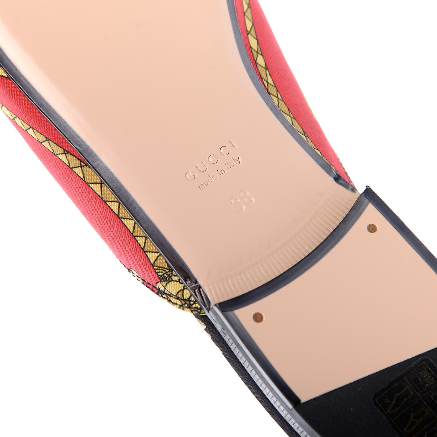 Gucci Twill Flora Womens Princetown Slippers 38 Red Black 9 of 11