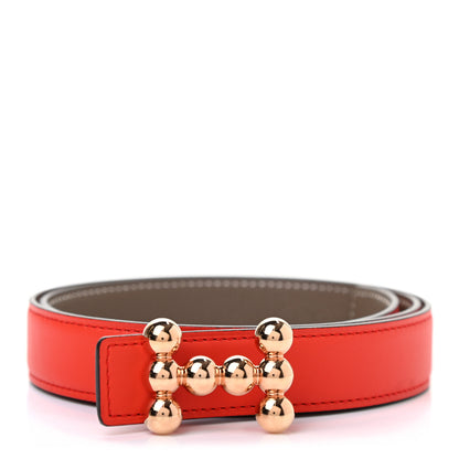 Hermes Swift Epsom 24mm Bubbles H Belt 75 Rouge De Coeur Etoupe 1 of 4