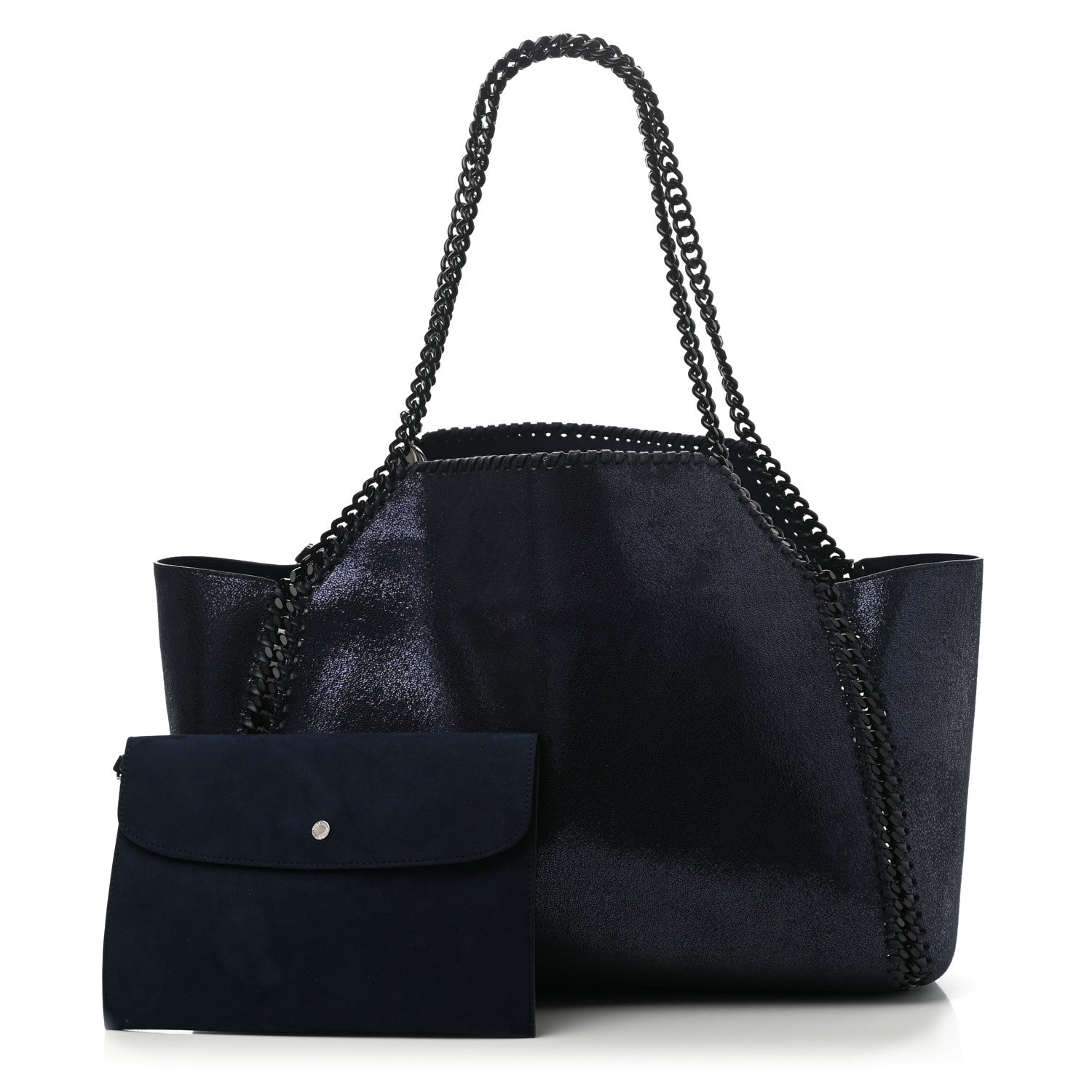 Stella McCartney Chamois Shiny Dotted Reversible Tote Blue 1 of 8